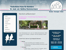 Tablet Screenshot of kleintierpraxis-stemmermann.de